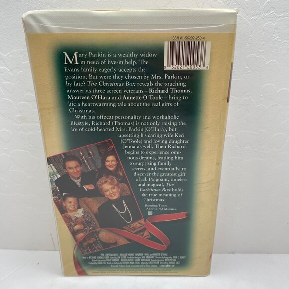 Vintage The Christmas Box VHS Tape Clamshell Case Richard Thomas Maureen O'Hara - Picture 2 of 9